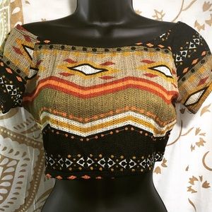 Funky Pattern Crop Top